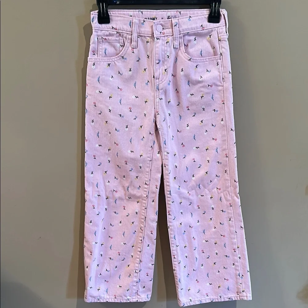 Old navy High-Waisted Embroidered Baggy Wide-Leg Jeans for Girls